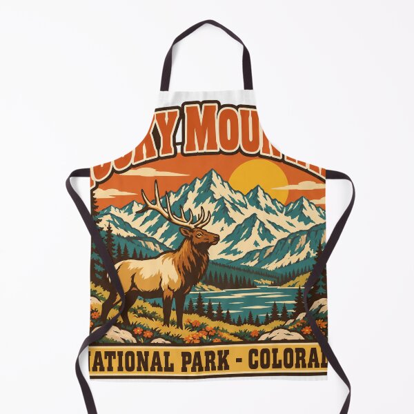 Item preview, Rocky Mountain National Park Gift - Retro Rocky Mountain Souvenir designed and sold by RedRubyBubble.