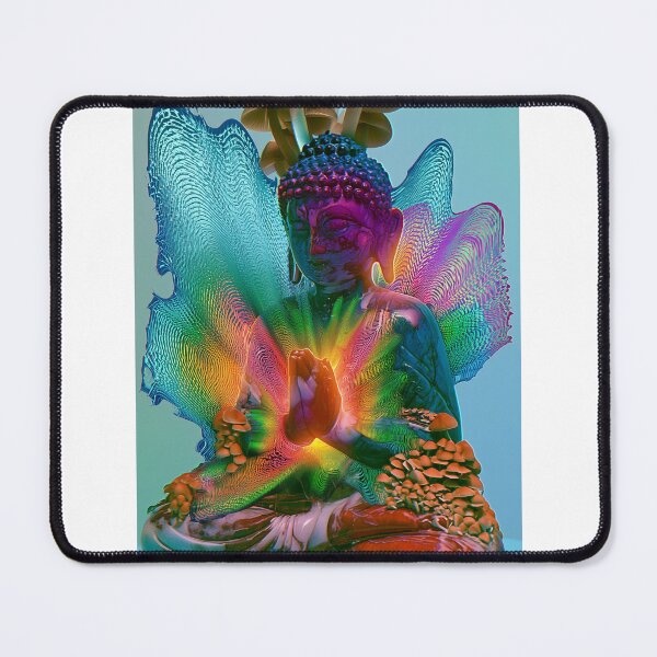 Item preview, Mushrooms Growing From A Rainbow Buddha designed and sold by MongLongStudio.