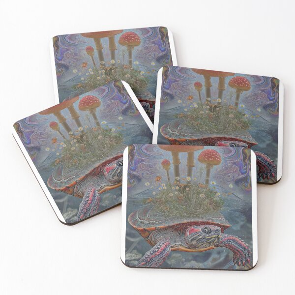 Item preview, The Turtle Carrying A Garden Of Mushrooms designed and sold by MongLongStudio.