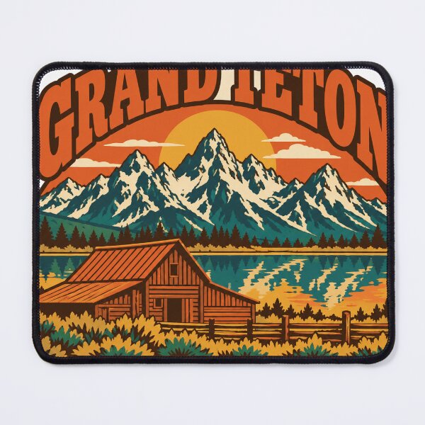 Item preview, Grand Teton National Park Gift - Retro Grand Teton Souvenir designed and sold by RedRubyBubble.