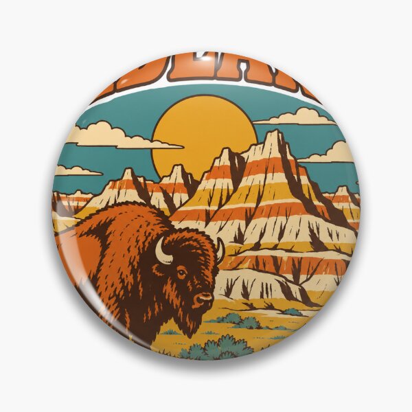 Item preview, Badlands National Park Gift - Retro Badlands Souvenir designed and sold by RedRubyBubble.