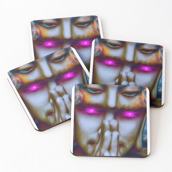 Item preview, Neon Eyed Buddha in Prayer designed and sold by MongLongStudio.