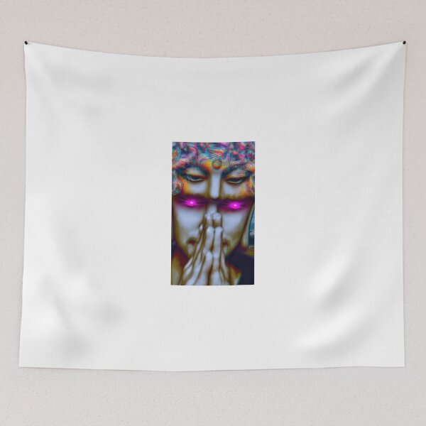 Item preview, Neon Eyed Buddha in Prayer designed and sold by MongLongStudio.