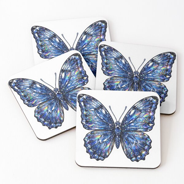 Item preview, Morpho Butterfly Crystal Sticker - Sapphire Blue Diamond Butterfly designed and sold by Crystal Critters .