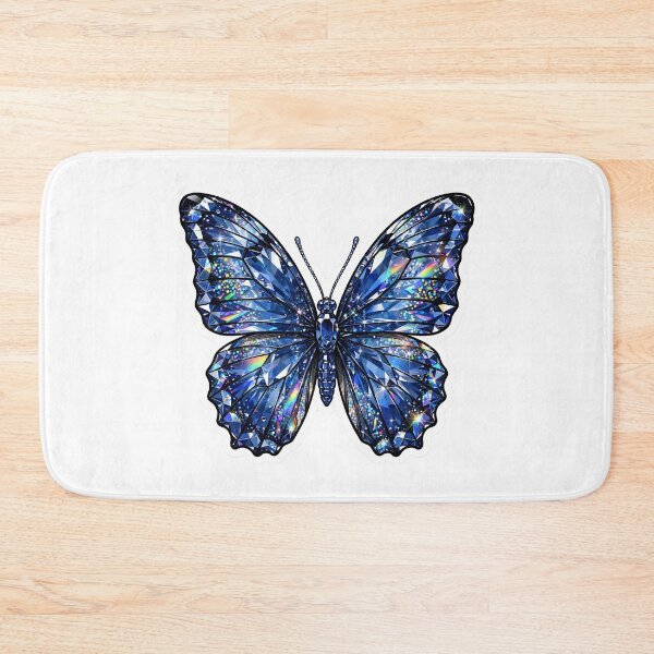 Artikelvorschau, Morpho-Schmetterling-Kristallaufkleber – Saphirblauer Diamantschmetterling entworfen und verkauft von Crystal Critters .