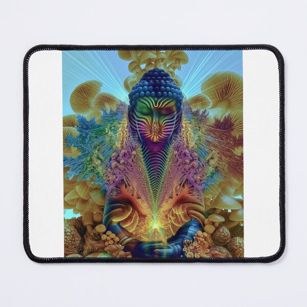 Item preview, Meditating Buddha Among Golden Mushrooms designed and sold by MongLongStudio.
