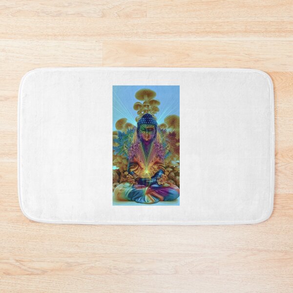 Item preview, Meditating Buddha Among Golden Mushrooms designed and sold by MongLongStudio.