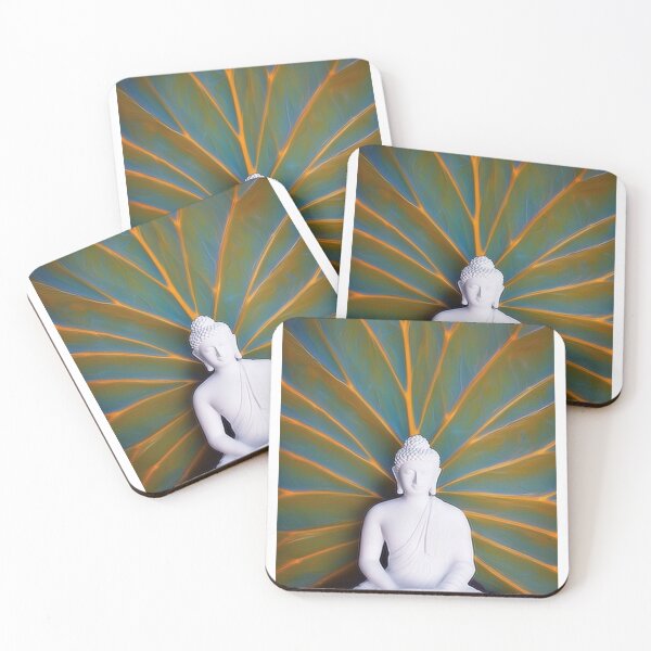 Item preview, White Buddha on a Lotus Halo designed and sold by MongLongStudio.