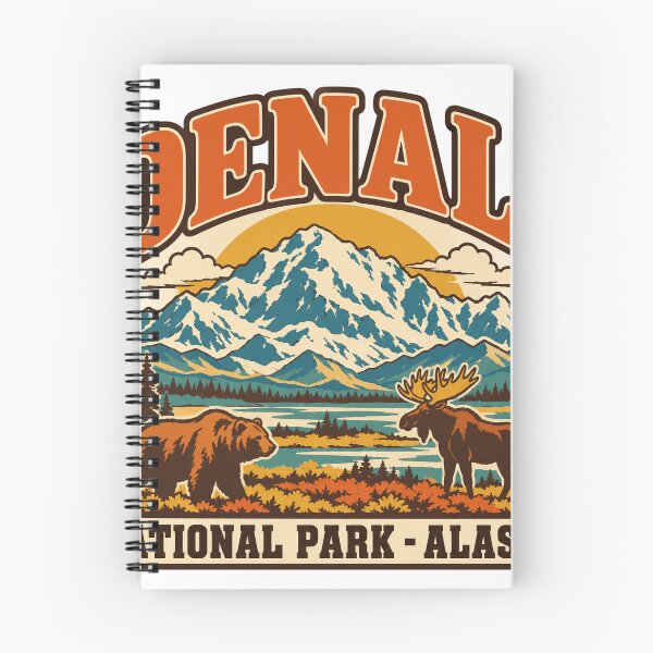 Item preview, Regalo del Parque Nacional Denali - Recuerdo retro de Denali designed and sold by RedRubyBubble.