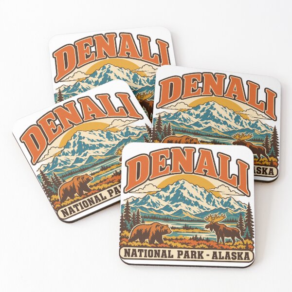 Item preview, Denali National Park Gift - Retro Denali Souvenir designed and sold by RedRubyBubble.