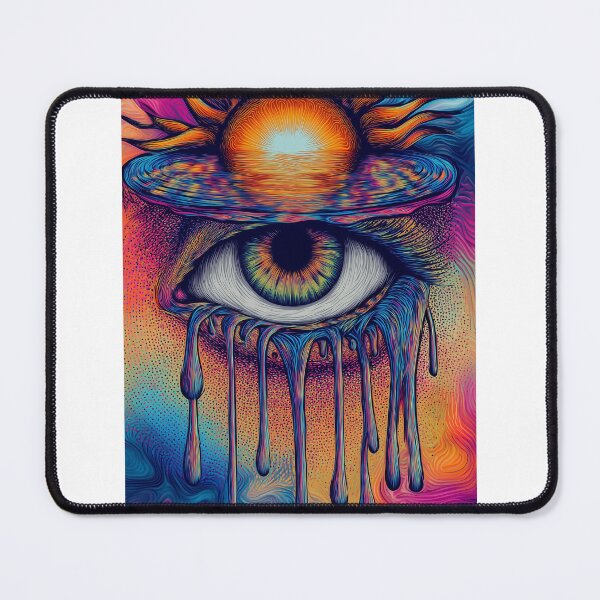 Item preview, Sunburst Eye Dripping Neon Tears designed and sold by MongLongStudio.