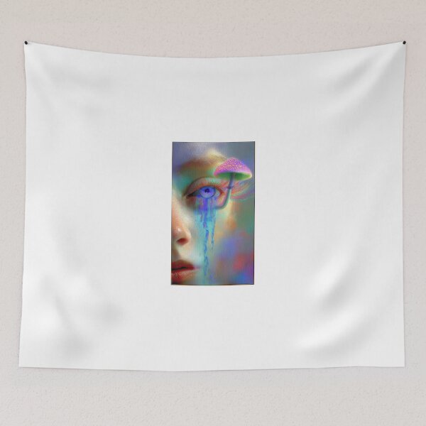Item preview, Blue Eye Weeping Beside a Mushroom designed and sold by MongLongStudio.