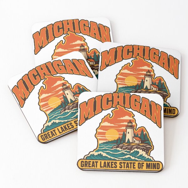 Item preview, Michigan Gift - Great Lakes State Of Mind designed and sold by RedRubyBubble.