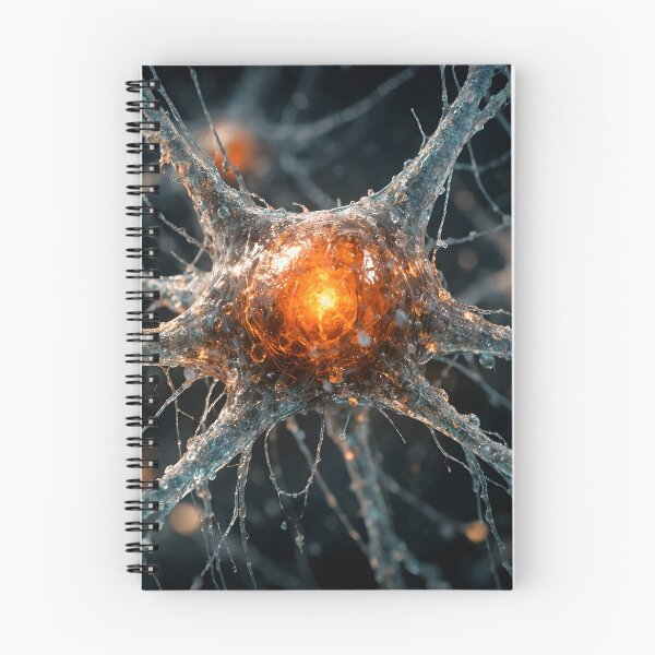 Item preview, Microscopic view of a glowing nerve cell with neural connections designed and sold by homydesign.