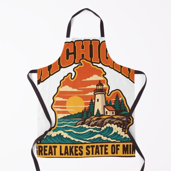Item preview, Michigan Gift - Great Lakes State Of Mind designed and sold by RedRubyBubble.