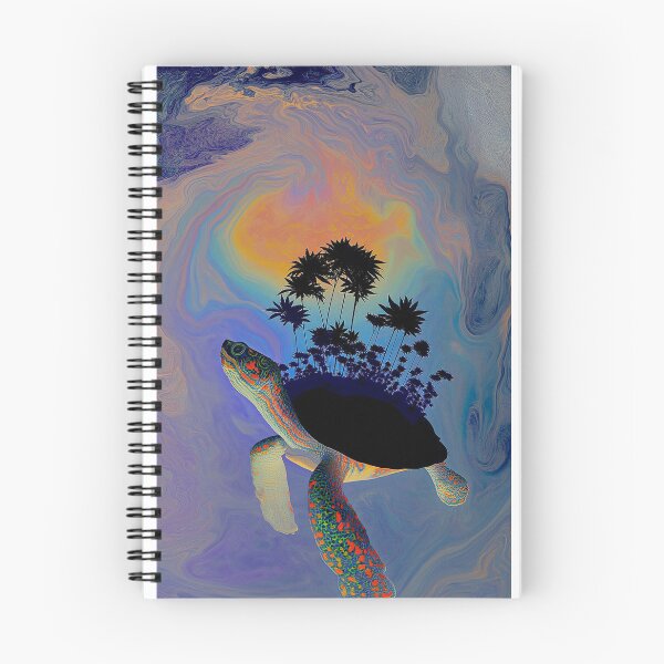 Item preview, Turtle Swimming Under a Palm Island designed and sold by MongLongStudio.