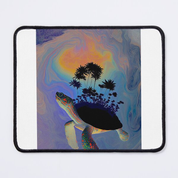 Item preview, Turtle Swimming Under a Palm Island designed and sold by MongLongStudio.
