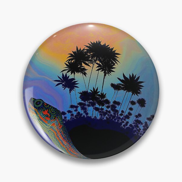 Item preview, Turtle Swimming Under a Palm Island designed and sold by MongLongStudio.