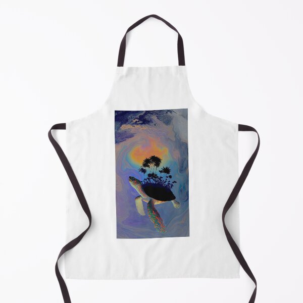 Item preview, Turtle Swimming Under a Palm Island designed and sold by MongLongStudio.