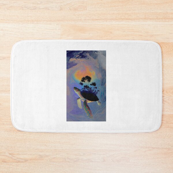 Item preview, Turtle Swimming Under a Palm Island designed and sold by MongLongStudio.