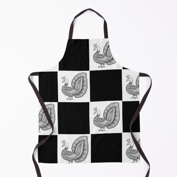 Item preview, Madhubani Peacock Checkerboard Pattern – Indian Folk Art designed and sold by Sakshiartwork.
