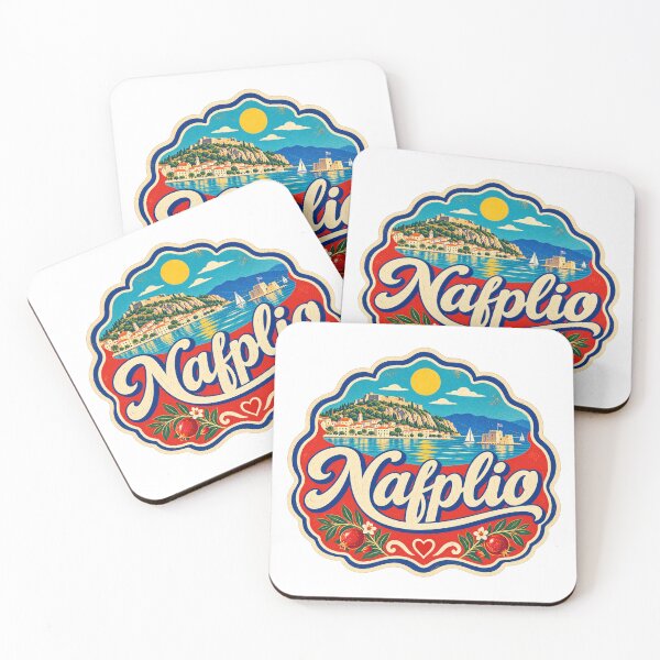 Item preview, Nafplio Greece Travel Souvenir Painted Mediterranean Sign designed and sold by VisualArtsOasis.