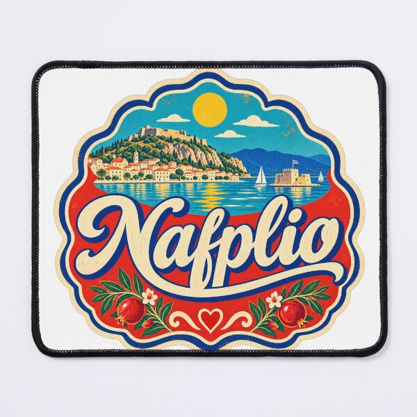 Item preview, Nafplio Greece Travel Souvenir Painted Mediterranean Sign designed and sold by VisualArtsOasis.