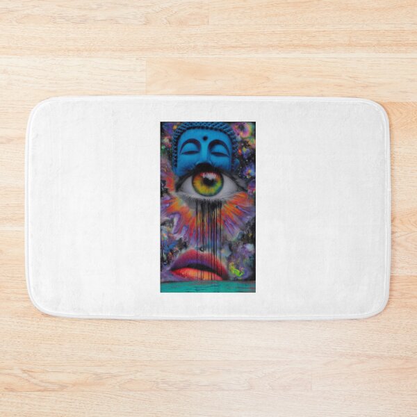 Item preview, Blue Buddha Over a Dripping Rainbow Eye designed and sold by MongLongStudio.
