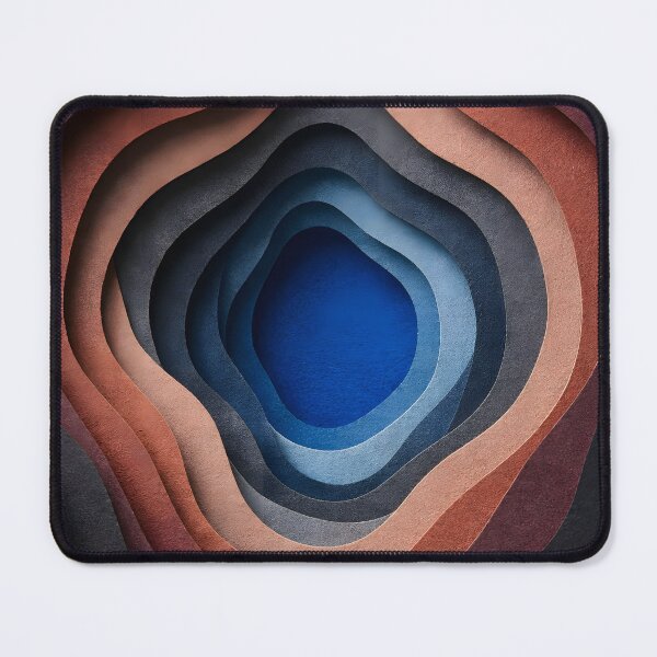Item preview, Abstract multi layered paper cut topography in earth and cool tones designed and sold by homydesign.