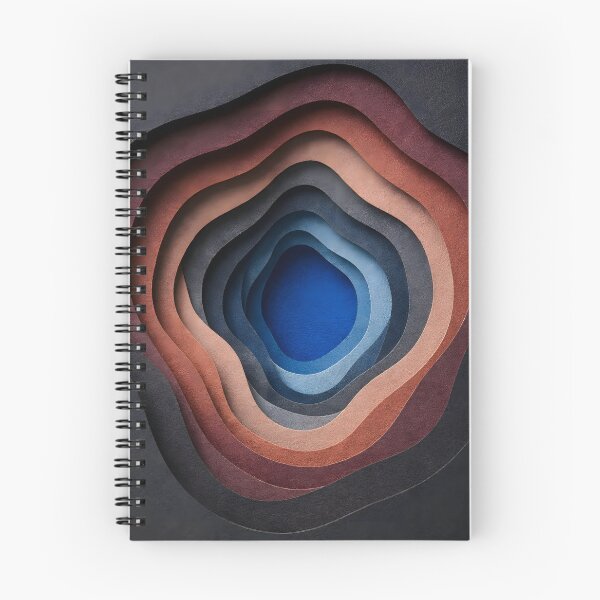 Item preview, Abstract multi layered paper cut topography in earth and cool tones designed and sold by homydesign.