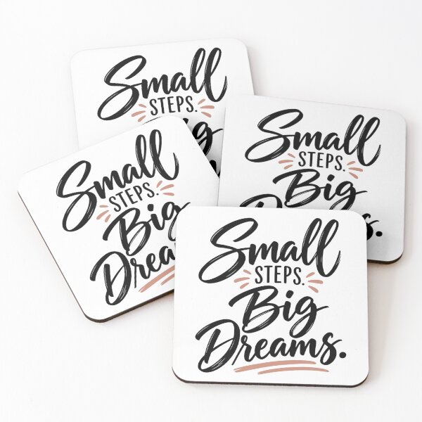 Item preview, Small Steps Big Dreams Motivational Quote designed and sold by MH Digital Studio .