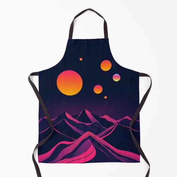 Item preview, Many Lands Under One Sun - Retro Synthwave Abstract Landscape designed and sold by MystiColo.
