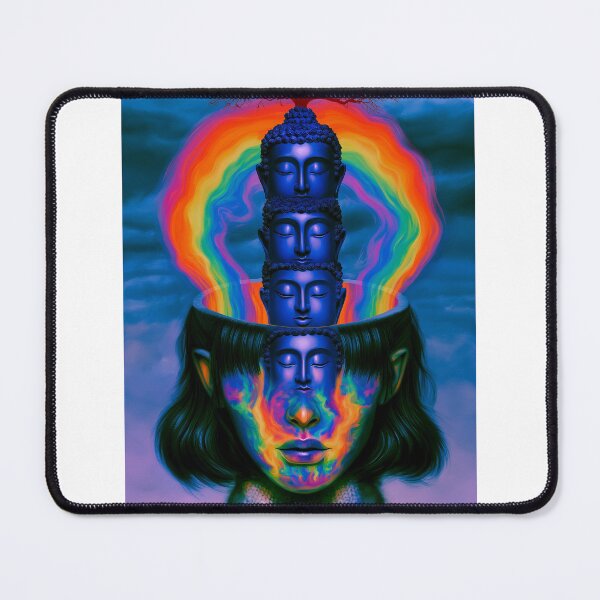 Item preview, Four Blue Buddhas Inside an Open Head designed and sold by MongLongStudio.