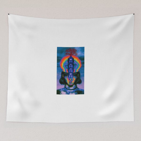 Item preview, Four Blue Buddhas Inside an Open Head designed and sold by MongLongStudio.