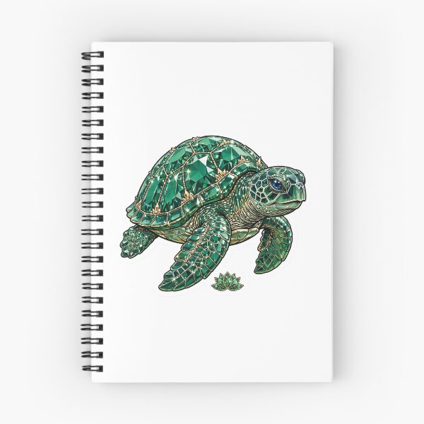 Item preview, Sea Turtle Crystal Sticker - Emerald Green Diamond Turtle designed and sold by FineLineBotanical .