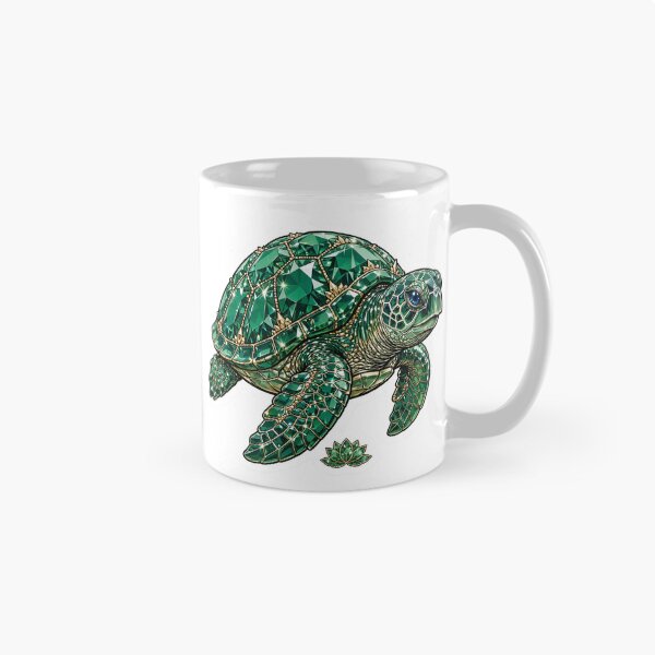 Item preview, Sea Turtle Crystal Sticker - Emerald Green Diamond Turtle designed and sold by FineLineBotanical .