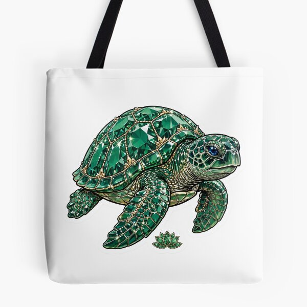 Item preview, Sea Turtle Crystal Sticker - Emerald Green Diamond Turtle designed and sold by FineLineBotanical .