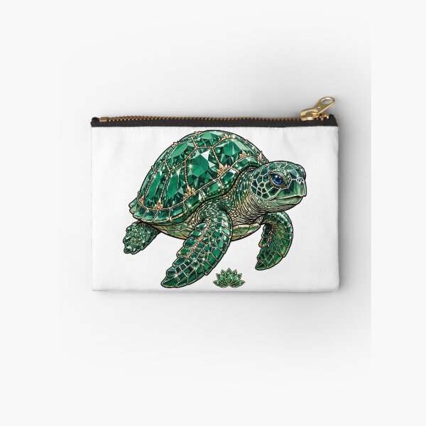 Item preview, Sea Turtle Crystal Sticker - Emerald Green Diamond Turtle designed and sold by Crystal Critters .