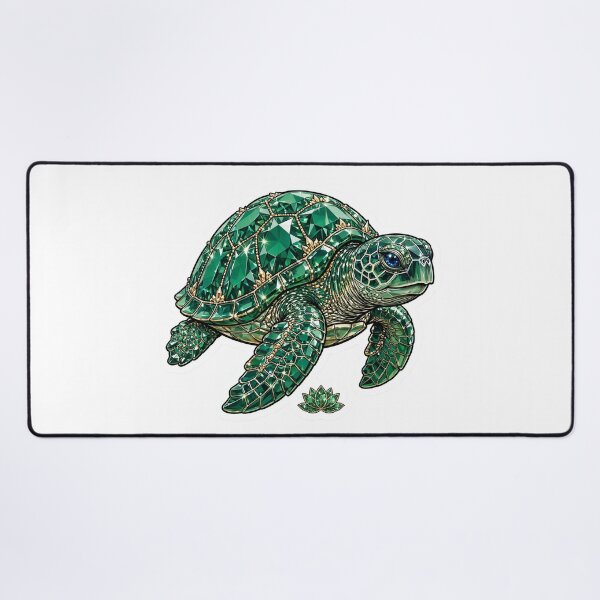 Item preview, Sea Turtle Crystal Sticker - Emerald Green Diamond Turtle designed and sold by FineLineBotanical .
