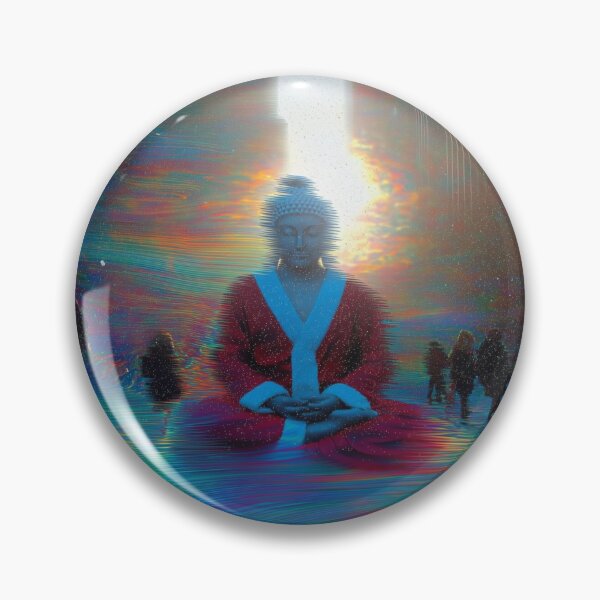 Item preview, Meditating Buddha in a Neon City Street designed and sold by MongLongStudio.