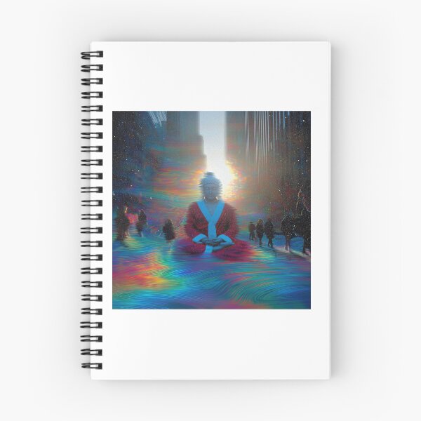 Item preview, Meditating Buddha in a Neon City Street designed and sold by MongLongStudio.