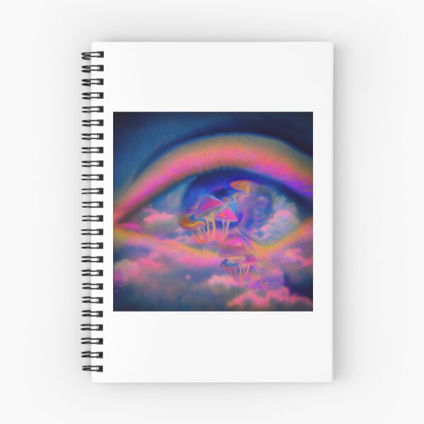 Item preview, Mushrooms Floating Inside a Neon Eye designed and sold by MongLongStudio.