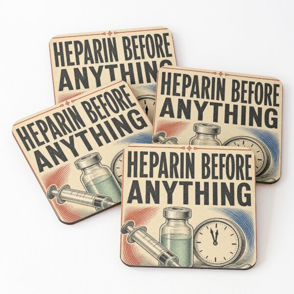Item preview, Heparin Before Anything Pre Bypass Check Cardiac OR Team Tag designed and sold by BoosterShop.