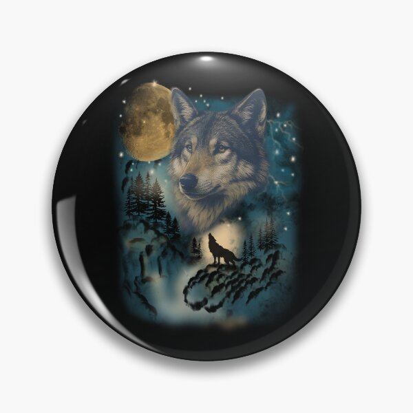 Item preview, Wolf Howling With The Moon At Night designed and sold by AstralArborsArt.