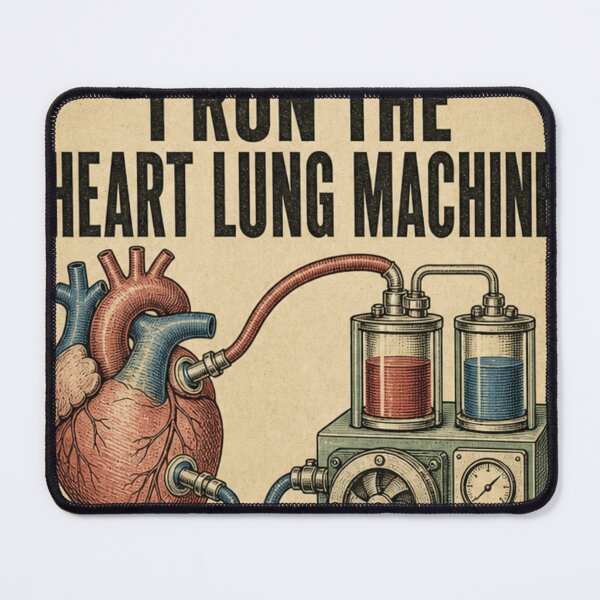 Item preview, I Run The Heart Lung Machine Proud Perfusionist Hospital Tag designed and sold by BoosterShop.