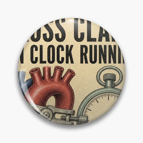 Item preview, Cross Clamp On Clock Running Call Out Times Cardiac OR Tag designed and sold by BoosterShop.