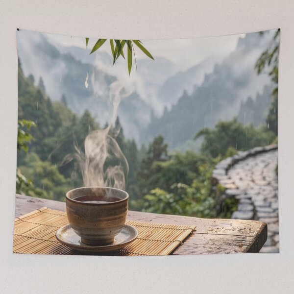 Item preview, Mountain Morning Coffee Retreat - Peaceful Nature Escape designed and sold by nhk999.