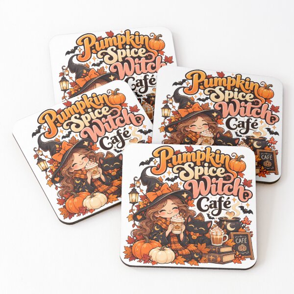 Item preview, Pumpkin Spice Witch Café – Cute Witch Halloween Coffee Design designed and sold by RJACreative.