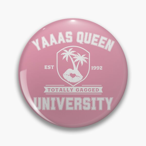 Item preview, Funny Drag Queen University Logo White Pink designed and sold by TackyTime.