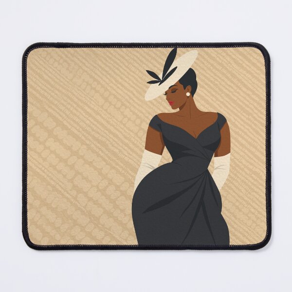 Item preview, Vintage Glamour — Mid-Century Black Woman Fashion Illustration designed and sold by OddlyEnoughArt.